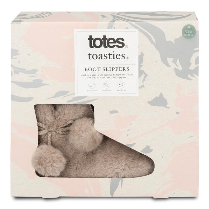 totes toasties® Ladies Faux Fur Boot Slippers Oat Extra Image 7